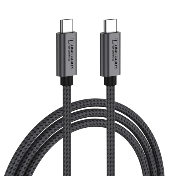 LindeCables USB-C 3.2 60W Premium kabel - 3 m Grå