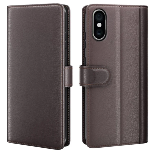 LindeCovers iPhone X – Ægte Læder Flip Cover m. Flap Brown