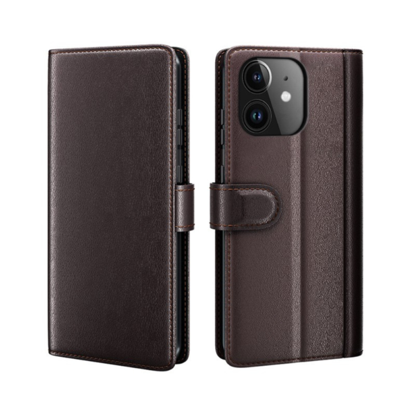 LindeCovers iPhone 11 – Ægte Læder Flip Cover m. Flap Brown