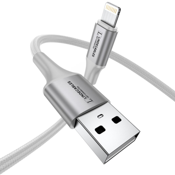 LindeCables USB-A til Lightning kabel 12W - 2 m Hvid