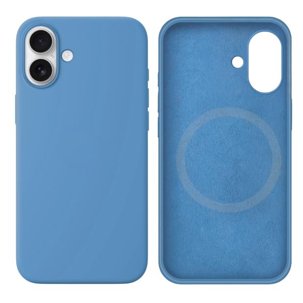 LindeCovers iPhone 16 Silikonecover - MagSafe Kompatibel 24 Light Blue