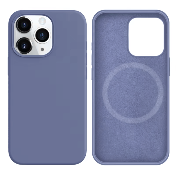 LindeCovers iPhone 16 Plus Silikonecover - MagSafe Kompatibel 46 Lavender Gray