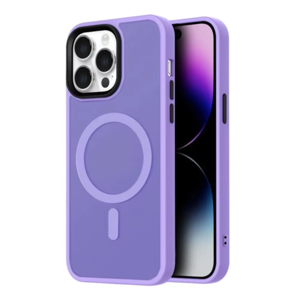 LindeCovers iPhone 12 Pro Max Transparent Cover - MagSafe Kompatibel 05 Light Purple