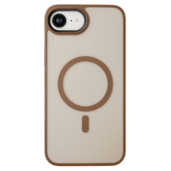 LindeCovers iPhone 16e Transparent Cover - MagSafe Kompatibel 01 Dessert Gold