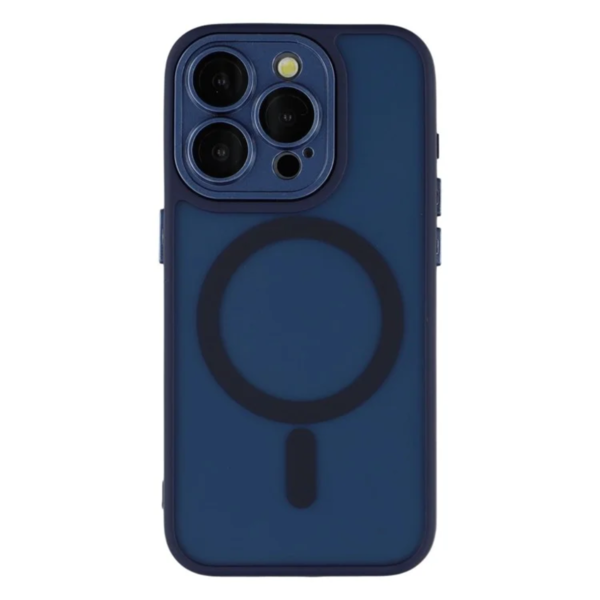 LindeCovers iPhone 12 Pro Premium Transparent Cover - MagSafe Kompatibel 07 Dark Blue