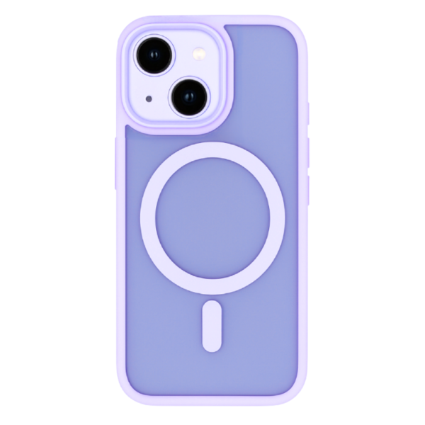 LindeCovers iPhone 13 Premium Transparent Cover - MagSafe Kompatibel 05 Light Purple