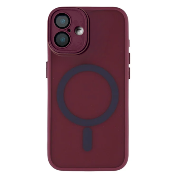 LindeCovers iPhone 16 Plus Premium Transparent Cover - MagSafe Kompatibel 10 Plum Red