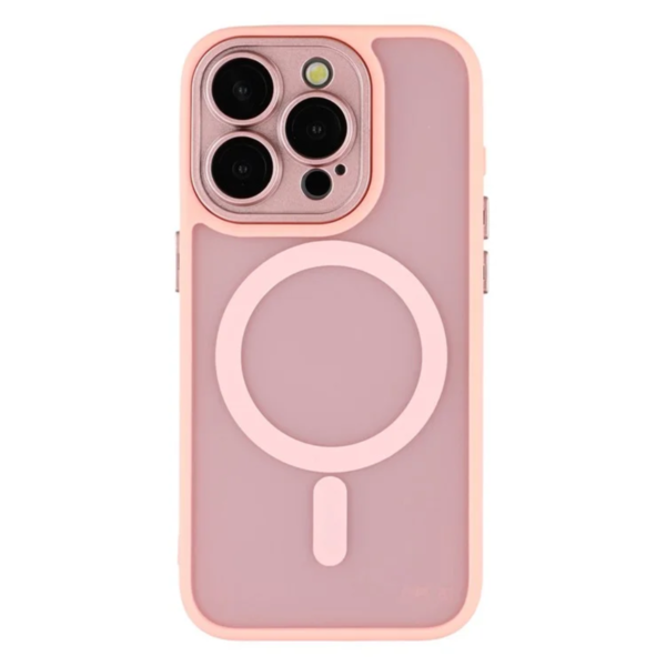 LindeCovers iPhone 16 Pro Premium Transparent Cover - MagSafe Kompatibel 02 Pink