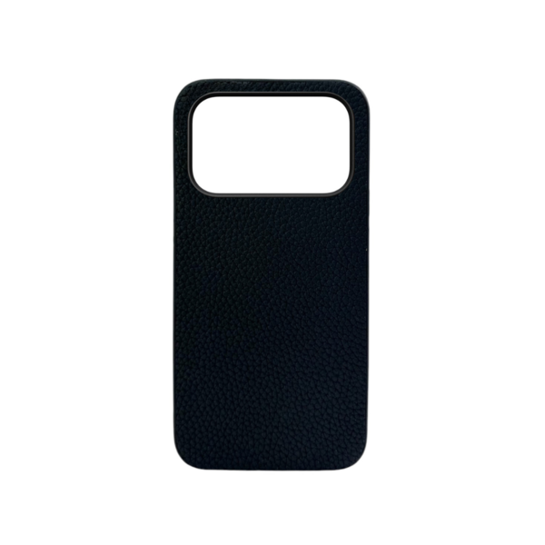 LindeCovers iPhone 17 Pro – Ægte Læder Bagside Cover Black