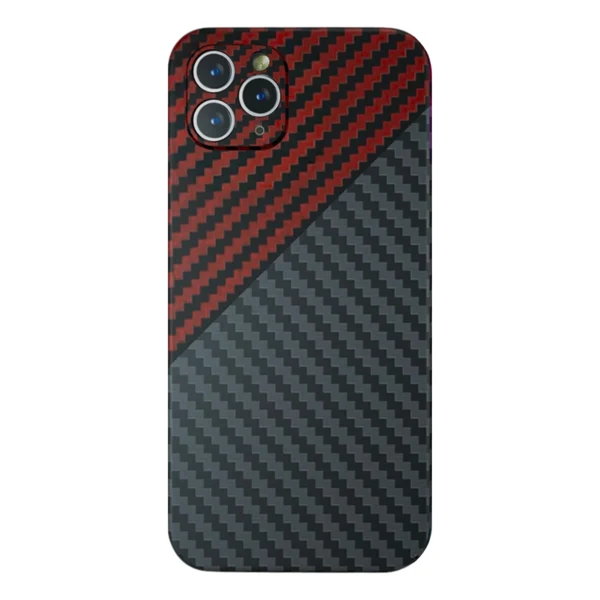 LindeCovers iPhone 11 Pro Carbon Cover 03 Red/Black