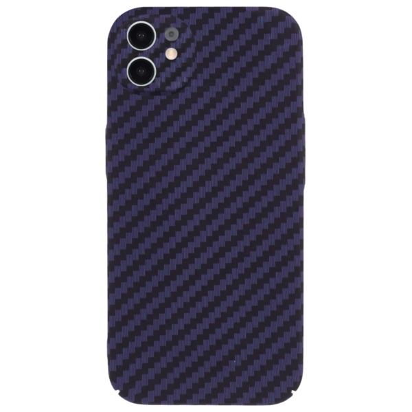 LindeCovers iPhone 12 Carbon Cover 05 Dark Purple