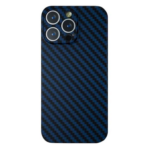 LindeCovers iPhone 13 Pro Carbon Cover 04 Dark Blue