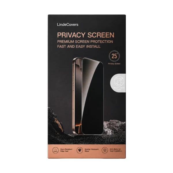 LindeCovers 25° Privacy Skærmbeskyttelse til iPhone 17 Pro Max