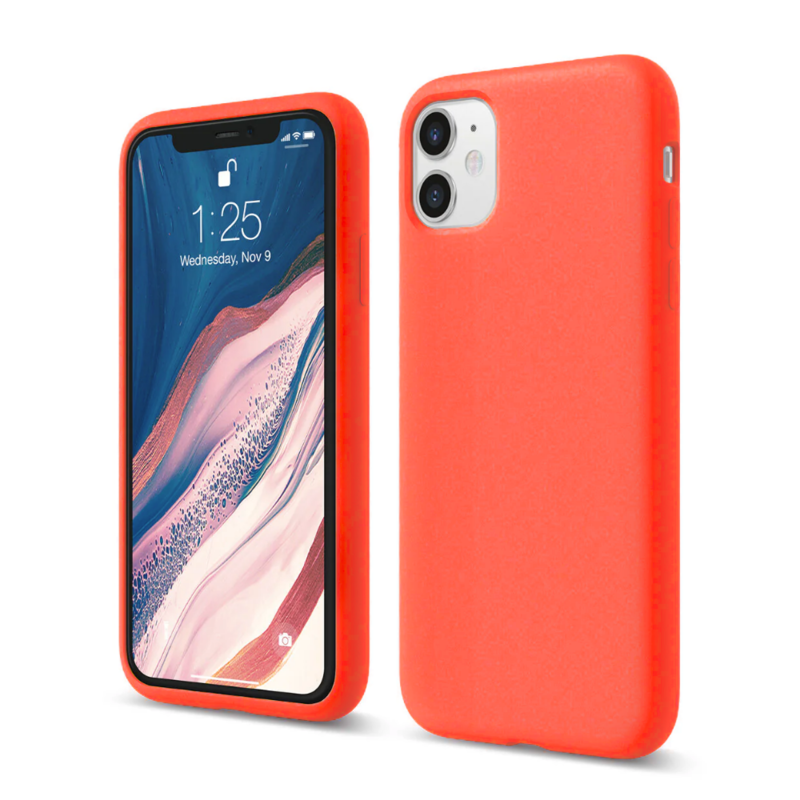 LindeCovers iPhone 11 - Silikonecover 65 Pink Orange
