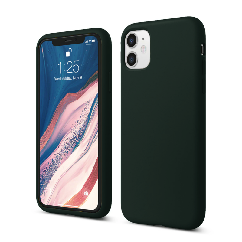 LindeCovers iPhone 11 - Silikonecover 49 Green Black
