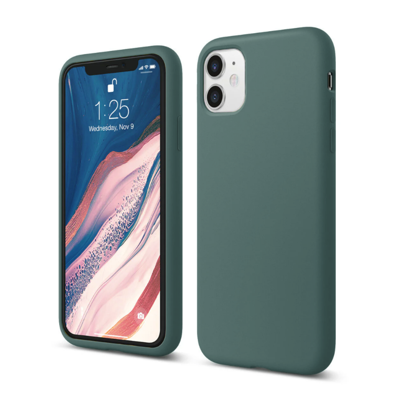 LindeCovers iPhone 11 - Silikonecover 58 Pine Needle Green