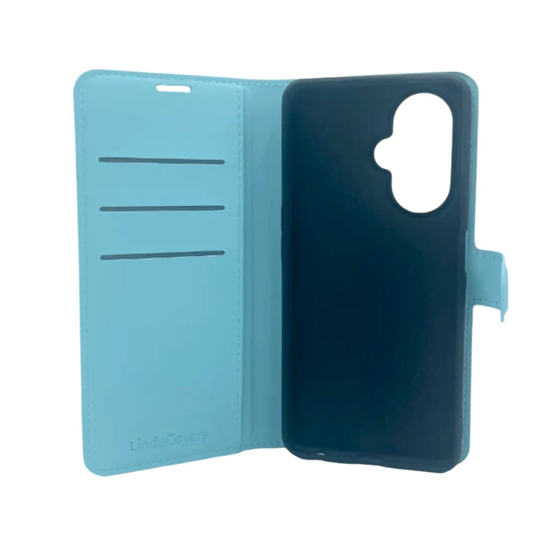LindeCovers OnePlus Nord CE 3 Lite 5G - PU Litchi Læder Flip Cover 5 Blue