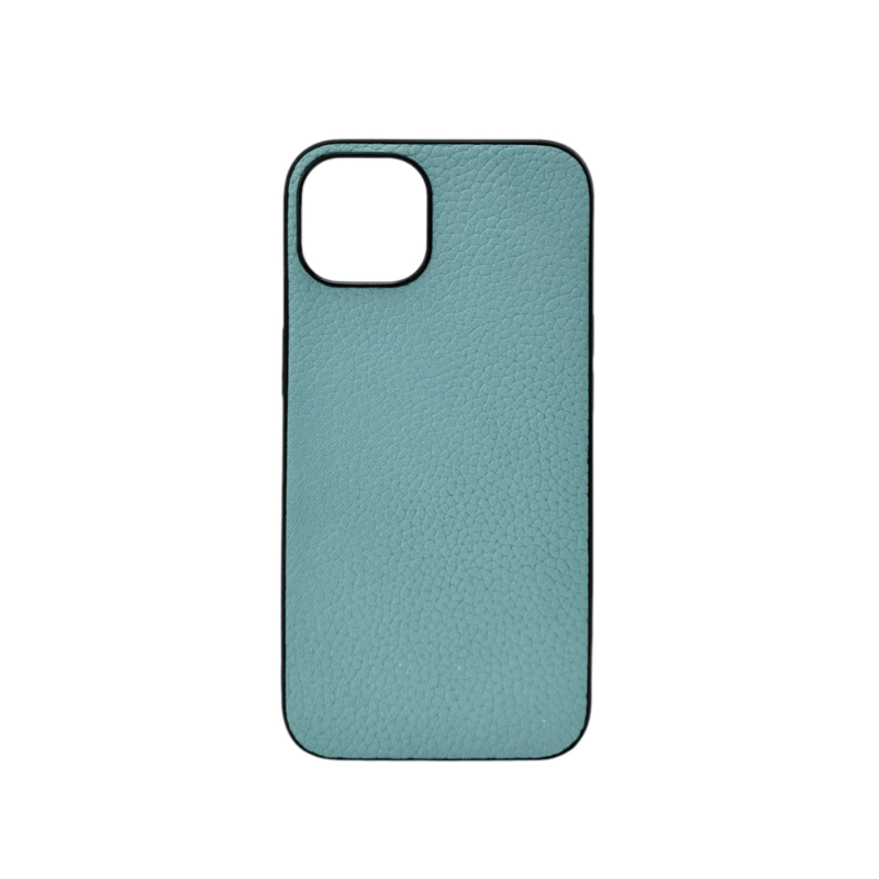 LindeCovers iPhone 14 - Ægte Læder Bagside Cover Blue Green LindeCovers iPhone 14 - Ægte Læder Bagside Cover Blue Green