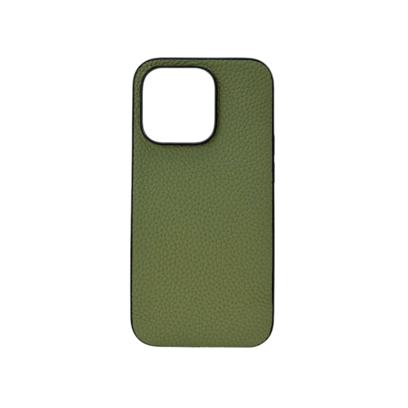 LindeCovers iPhone 15 Pro - Ægte Læder Bagside Cover Green LindeCovers iPhone 15 Pro - Ægte Læder Bagside Cover Green