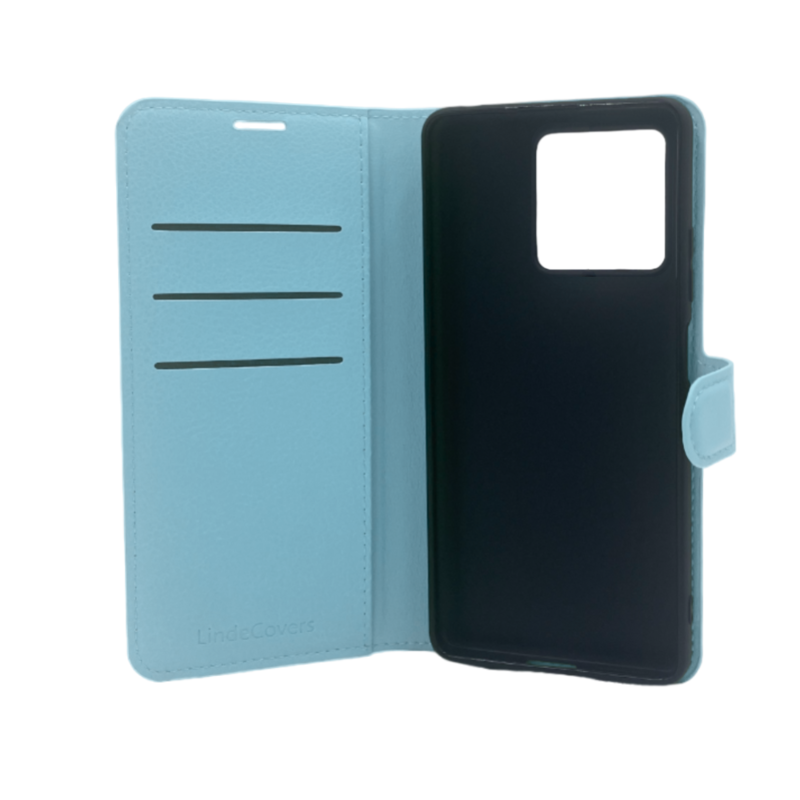 LindeCovers Xiaomi 13 Pro - PU Litchi Læder Flip Cover 5 Blue