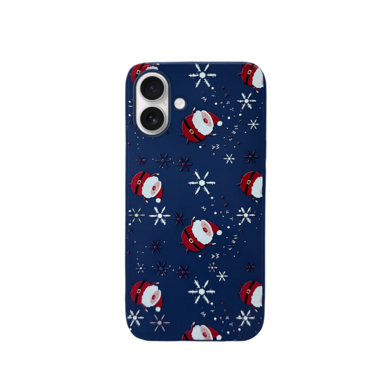 LindeCovers iPhone 16 - Julemotiv Bagsidecover Silikone Midnight Santa Magic