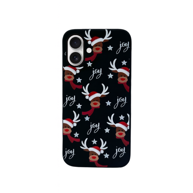 LindeCovers iPhone 16 - Julemotiv Bagsidecover Silikone Dancing Rudolph Delight
