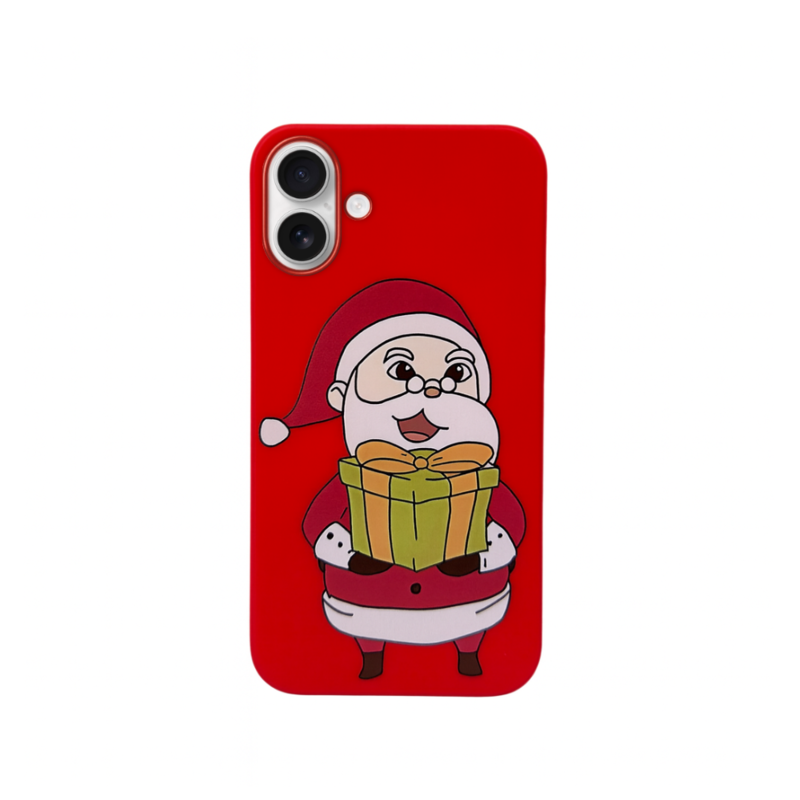 LindeCovers iPhone 16 Plus - Julemotiv Bagsidecover Silikone Jolly Santa