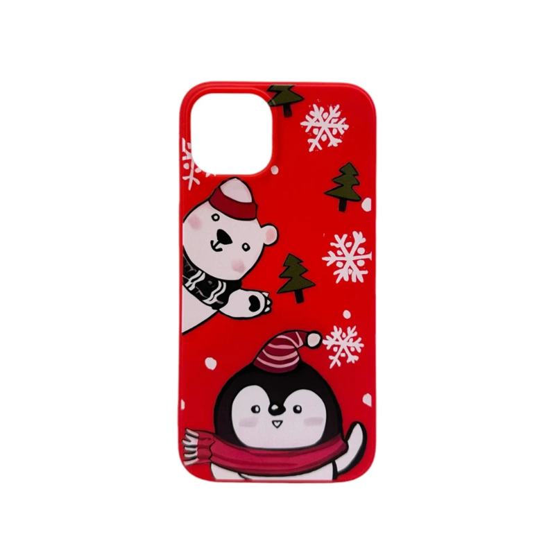 LindeCovers iPhone 16 Pro - Julemotiv Bagsidecover Silikone Festive Polar Pals