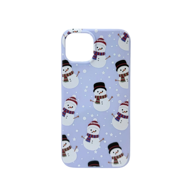 LindeCovers iPhone 16 Pro - Julemotiv Bagsidecover Silikone Snowman Wonderland