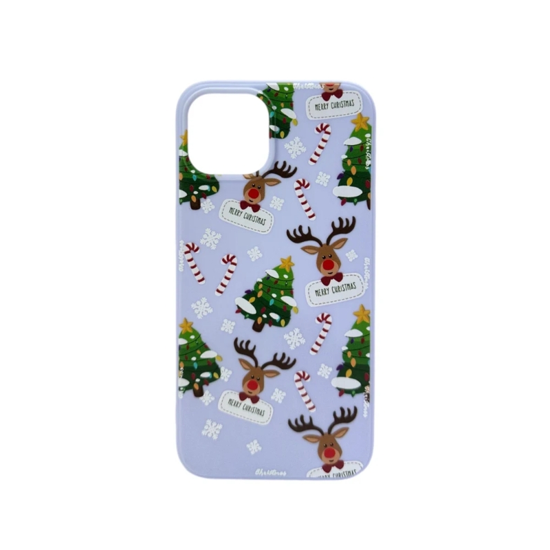 LindeCovers iPhone 16 Pro - Julemotiv Bagsidecover Silikone Rudolph's Candy Cane Cheer