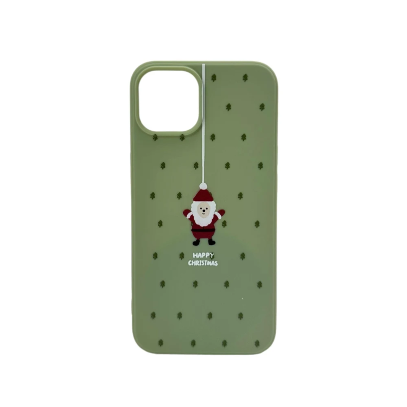 LindeCovers iPhone 16 Pro - Julemotiv Bagsidecover Silikone Green Santa Joy