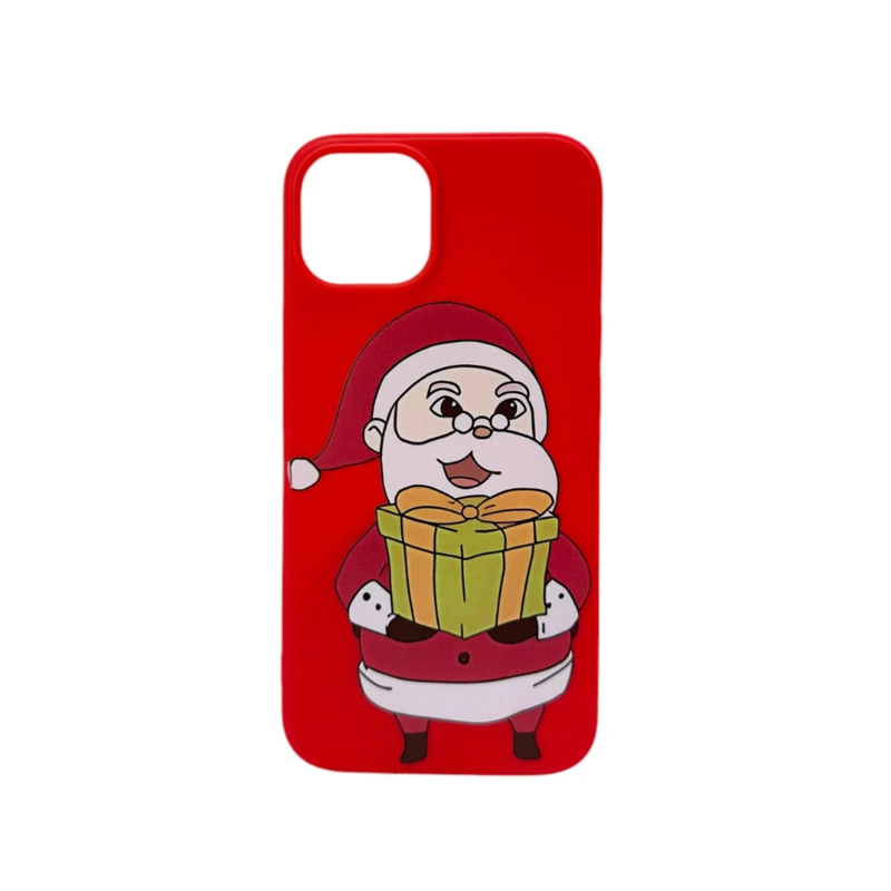 LindeCovers iPhone 16 Pro - Julemotiv Bagsidecover Silikone Jolly Santa
