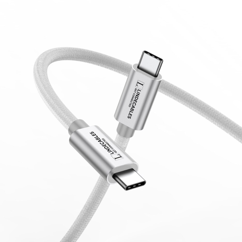 LindeCables USB-C 3.2 Gen. 2x2 100W Premium kabel - 3 m Hvid