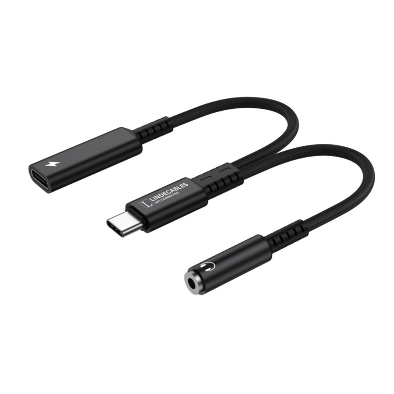 LindeCables 2-i-1 USB-C Adapter til 3.5 mm AUX
