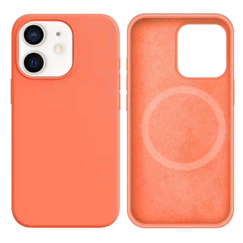 LindeCovers iPhone 12 Mini Silikonecover - MagSafe Kompatibel 42 New peach