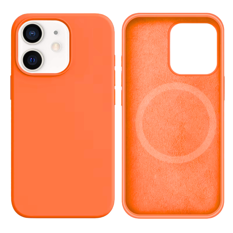 LindeCovers iPhone 12 Mini Silikonecover - MagSafe Kompatibel 56 Papaya