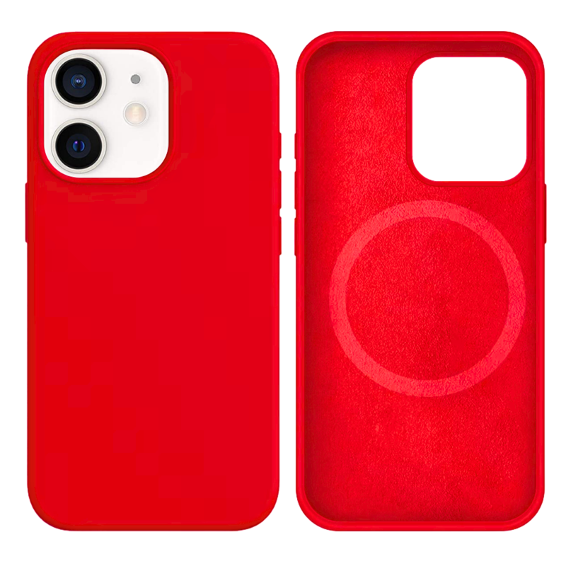 LindeCovers iPhone 12 Mini Silikonecover - MagSafe Kompatibel 14 Red