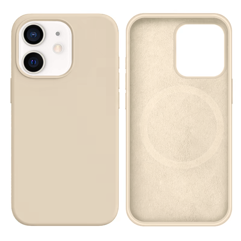 LindeCovers iPhone 12 Mini Silikonecover - MagSafe Kompatibel 11 Antique White
