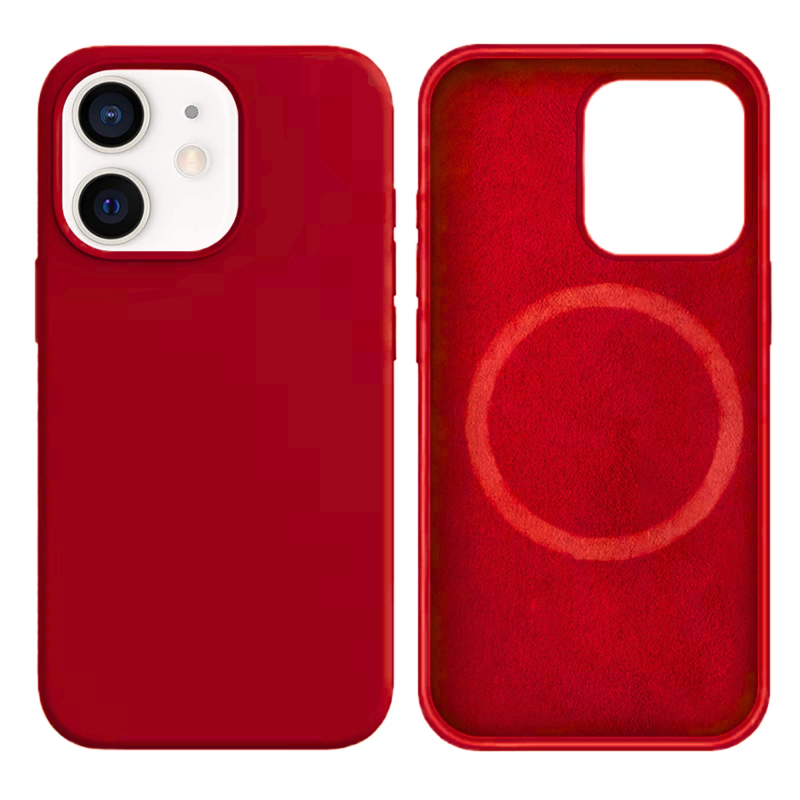 LindeCovers iPhone 12 Mini Silikonecover - MagSafe Kompatibel 33 Dark Red