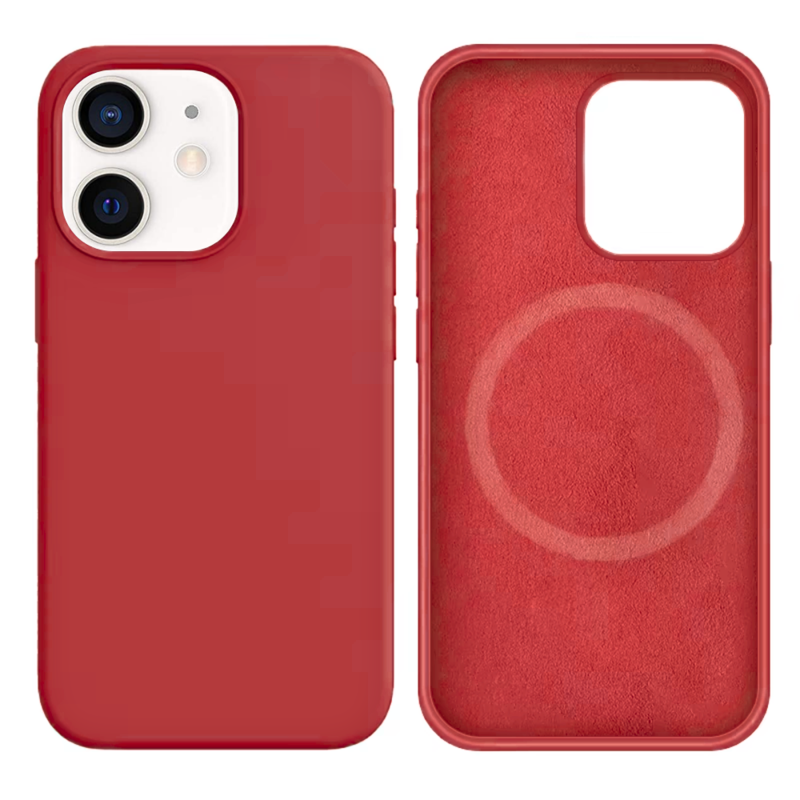 LindeCovers iPhone 12 Mini Silikonecover - MagSafe Kompatibel 25 Camellia Red