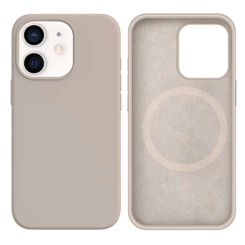 LindeCovers iPhone 12 Mini Silikonecover - MagSafe Kompatibel 10 Rock Gray