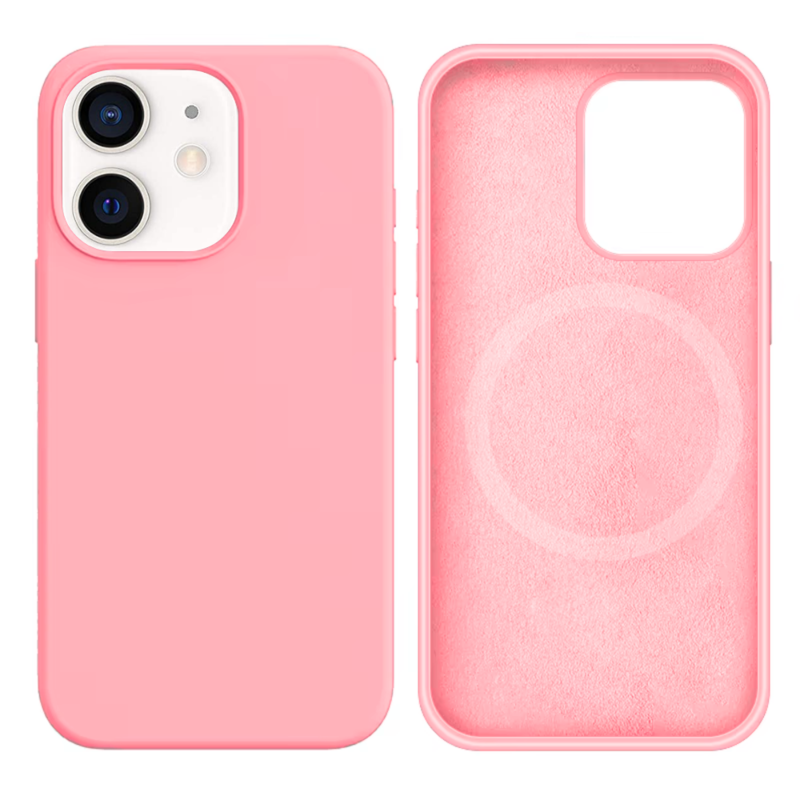 LindeCovers iPhone 12 Mini Silikonecover - MagSafe Kompatibel 6 Rose Pink