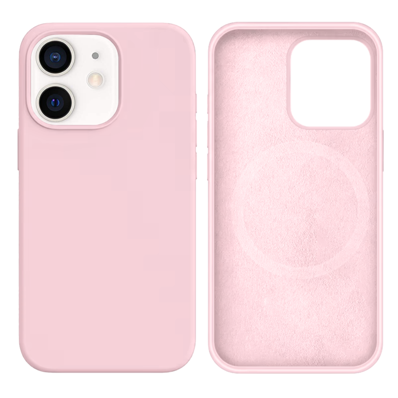 LindeCovers iPhone 12 Mini Silikonecover - MagSafe Kompatibel 75 Gray Pink