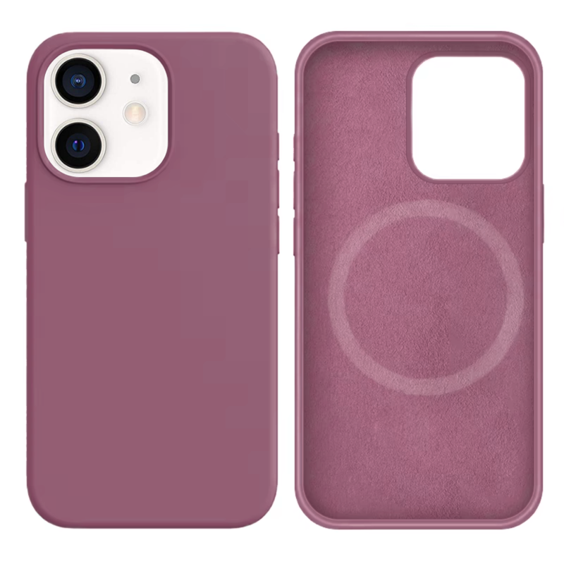 LindeCovers iPhone 12 Mini Silikonecover - MagSafe Kompatibel 62 Black Currant