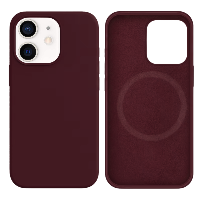 LindeCovers iPhone 12 Mini Silikonecover - MagSafe Kompatibel 67 Plum