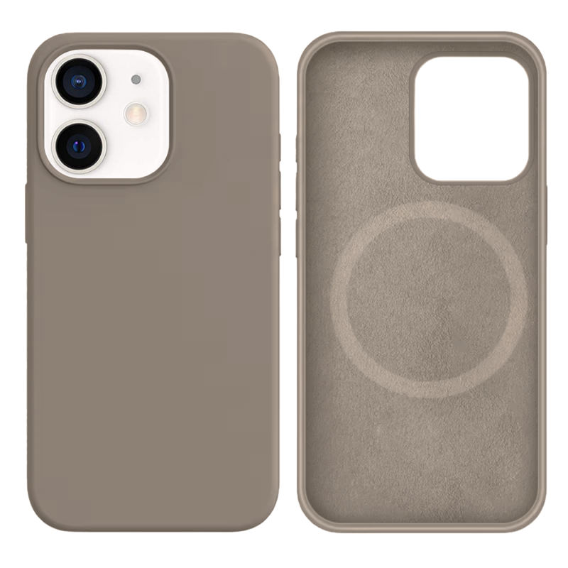 LindeCovers iPhone 12 Mini Silikonecover - MagSafe Kompatibel 23 Pebble