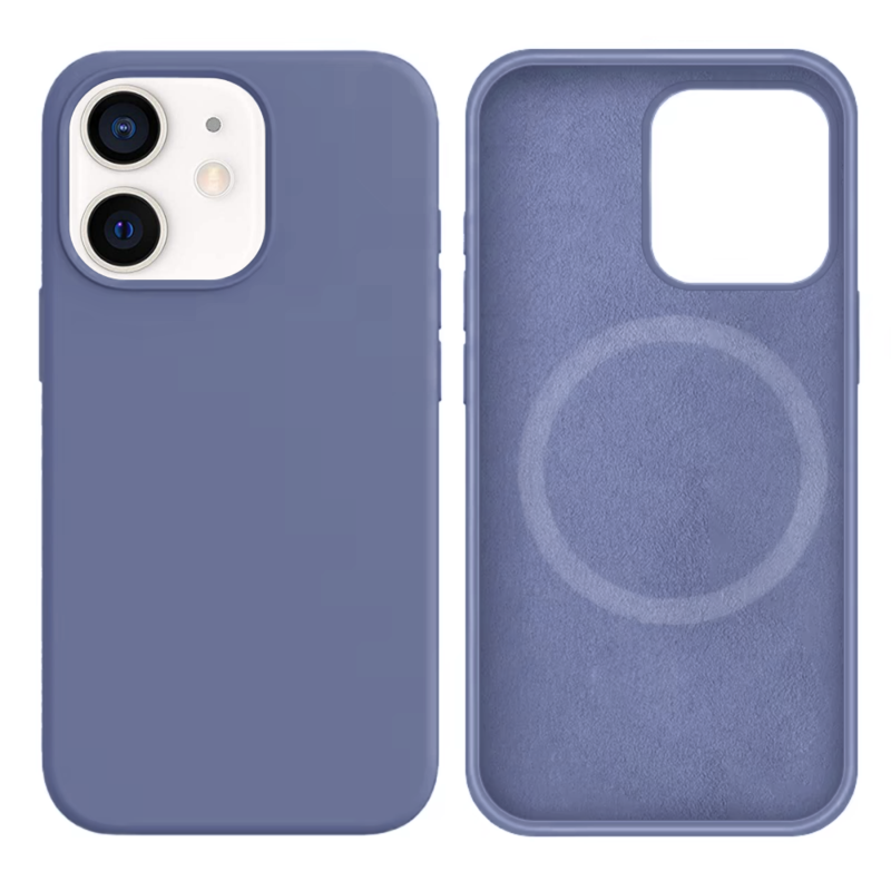LindeCovers iPhone 12 Mini Silikonecover - MagSafe Kompatibel 46 Lavender Gray
