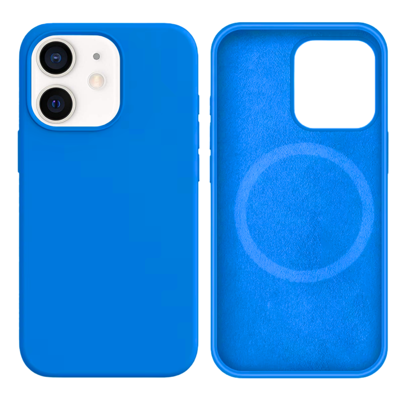 LindeCovers iPhone 12 Mini Silikonecover - MagSafe Kompatibel 70 Mediterranean Blue