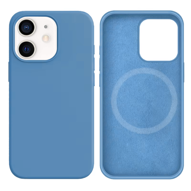 LindeCovers iPhone 12 Mini Silikonecover - MagSafe Kompatibel 24 Light Blue