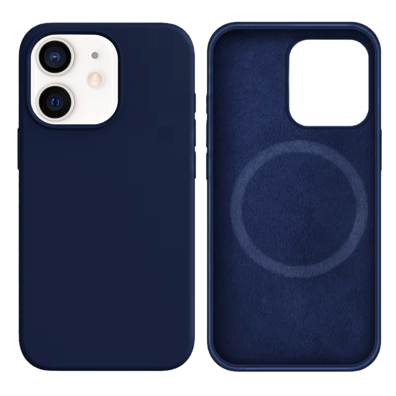 LindeCovers iPhone 12 Mini Silikonecover - MagSafe Kompatibel 63 Navy Blue
